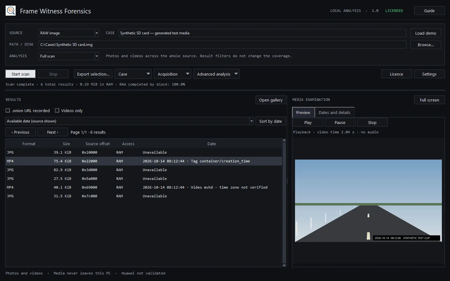Frame Witness screenshot 1